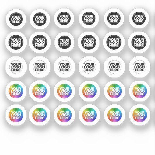 30 Aangepaste Logo Tiny Clear Stickers (Voorkant)
