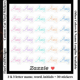 30 Aangepaste Moderne Korte Naam Initiaal Letters  Sticker