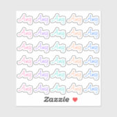30 Aangepaste Moderne Korte Naam Initiaal Letters Sticker (Vel)