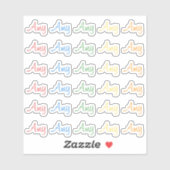 30 Aangepaste Moderne Korte Naam Woord Beginletter Sticker (Vel)