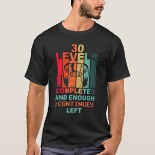 30 Aanhoudsniveau 30 PS Joypad Retro gamer T-shirt