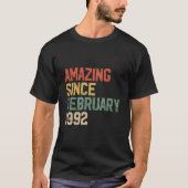 30 Amazing Since February 1992 T-shirt (Voorkant)