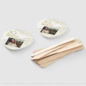 30 and Fabulous Gold Glitter Photo 30th Birthday  Handwaaier (Niet-gemonteerd)