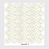 30 Antiek witte barbel Label Stickers (Vel)