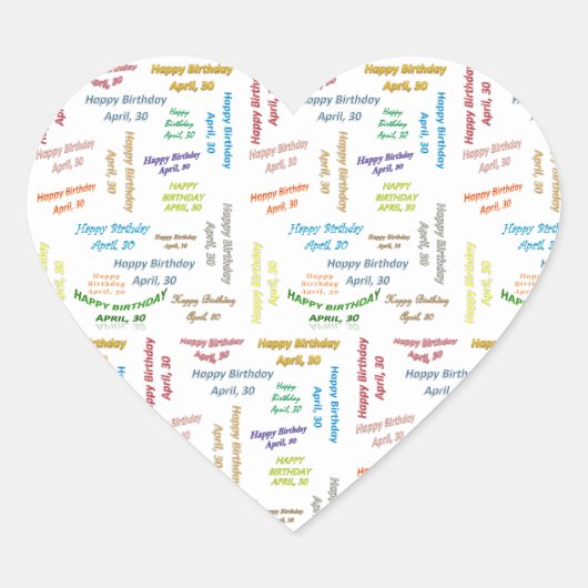 30 april, Sticker op zaterdag (Voorkant)