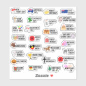 30 Australische feestdagen speciale dagen planner Sticker (Vel)