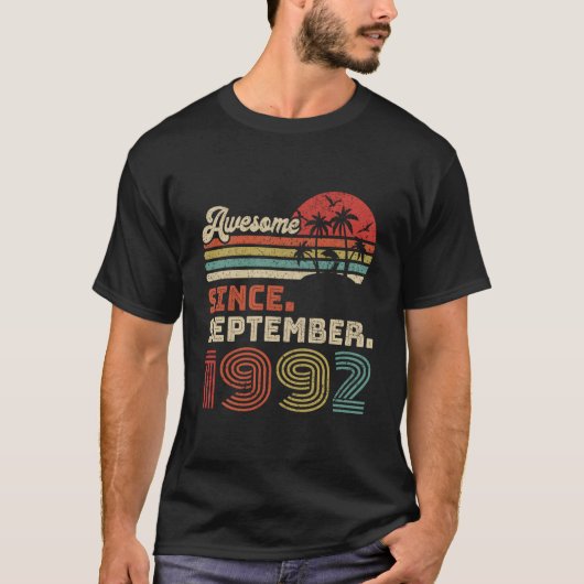 30 Awesome sinds september 1992 T-shirt (Voorkant)