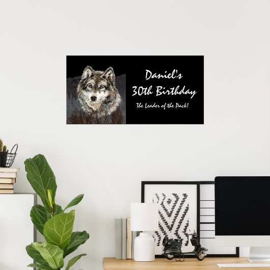 30 Banner-leider van de "Pack Wolf" Poster (Thuiskantoor)