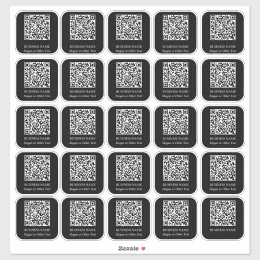 30 Bedrijfsnaam met QR-code Sticker (Vel)