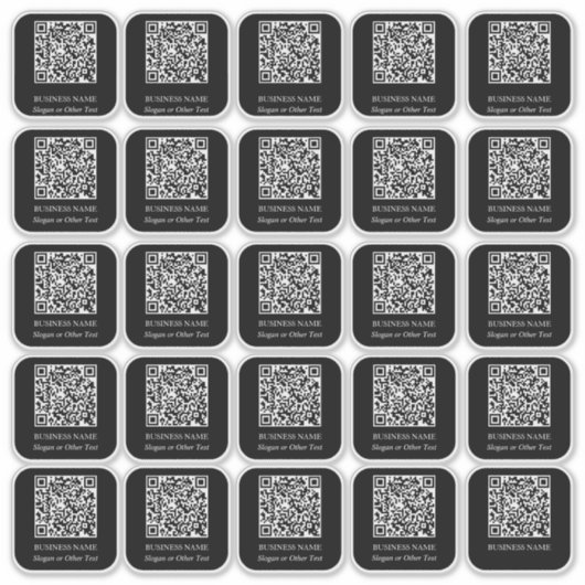 30 Bedrijfsnaam met QR-code Sticker (Voorkant)