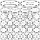 30 bevestigingen voor liefde en overvloed wit sticker (Voorkant)