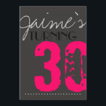 30 Birthday Party Invitation Neon en grijs Kaart<br><div class="desc">Neon Pink,  Green,  Paars,  Yellow,  Aqua en Grey zullen de kleuren zijn waaruit je kunt kiezen wanneer je deze leuke 30e verjaardag siert.  Geniet van ieders favoriete kleuren en opvallende stijl.  Fijne 30ste verjaardag.</div>