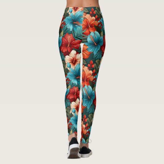 #30 Bloemen patroon Leggings (Achterkant)