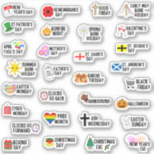 30 Britse Britse feestdagen speciale dagen planner Sticker (Voorkant)