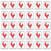 30 CRAYFISH CLAW-STICKERS OP EEN BLAD VAN 14 X14 STICKER (Voorkant)