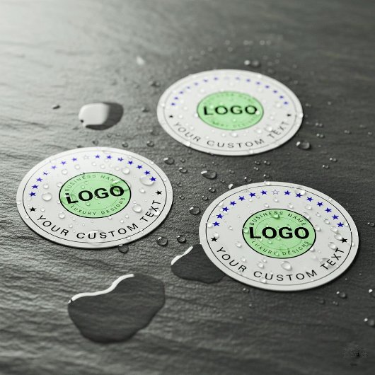 30 Custom Waterproof Stickers (Business Logo Name)