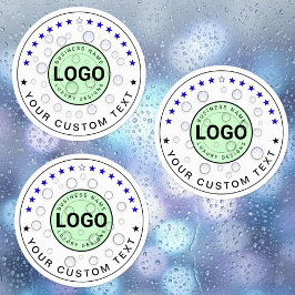 30 Custom Waterproof Stickers (Business Logo Name)