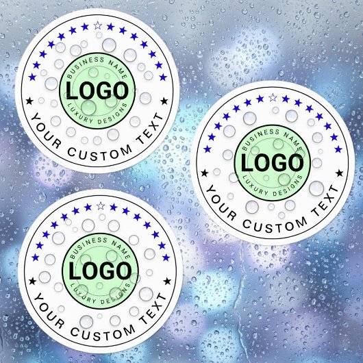 30 Custom Waterproof Stickers (Business Logo Name)