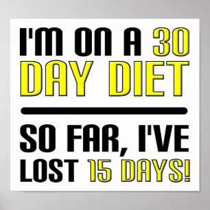 30-daagse diet Funny Poster