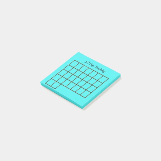 30-daagse tracker lichtblauwe sticknoot post-it® notes (Schuin)
