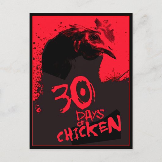 30 DAGEN CHICKEN BRIEFKAART (Voorkant)