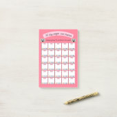 30 dagen gewichtsverlies en gewoonte tracker plann post-it® notes (Op bureau)