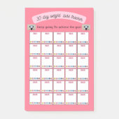 30 dagen gewichtsverlies en gewoonte tracker plann post-it® notes (Voorkant)