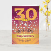 30 dagen herstel Jubileum vet cijfer Kaart (Gele Bloem)