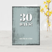 30 dagen Sober Clean Birthday Card Kaart (Gele Bloem)