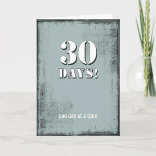 30 dagen Sober Clean Birthday Card Kaart