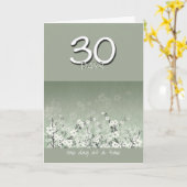 30 dagen 'Sober Clean Flowers Birthday Card' Kaart (Gele Bloem)