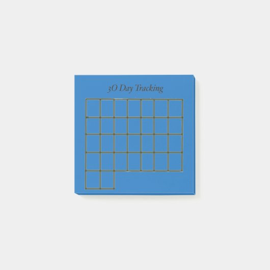 30 dagen Tracker Blue Sticky Notes (Voorkant)