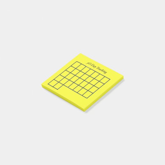 30 dagen tracker gele plakkerige notities post-it® notes (Schuin)