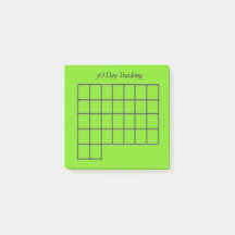 30 dagen Tracker Groene Sticky Notes