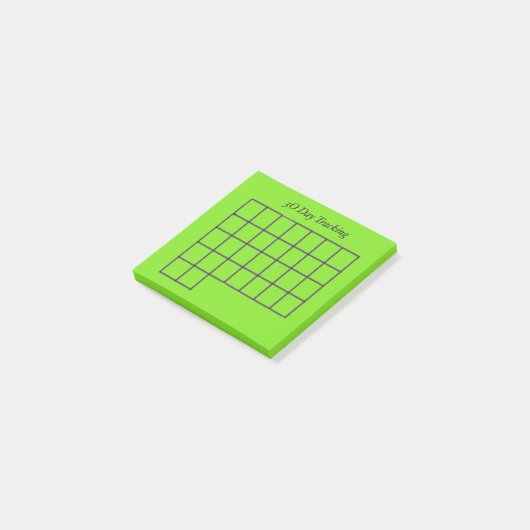 30 dagen Tracker Groene Sticky Notes (Schuin)
