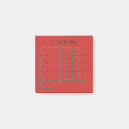 30 dagen Tracker Red Sticky Notes