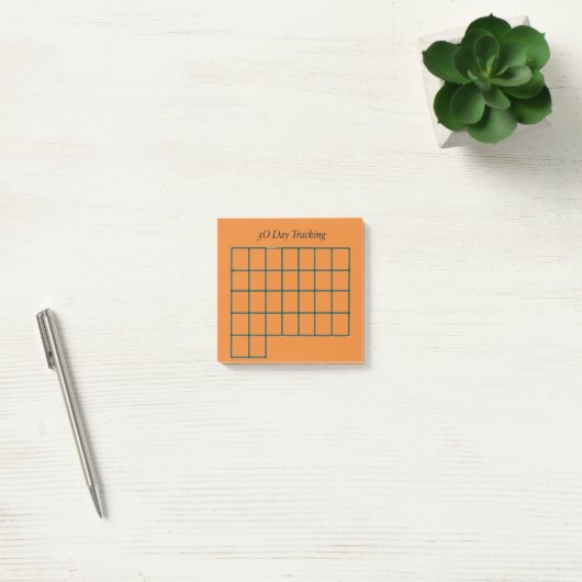 30 dagen Tracker Sinaasappel Sticky Notes (Kantoor)