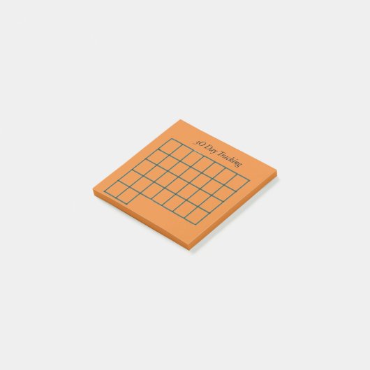 30 dagen Tracker Sinaasappel Sticky Notes (Schuin)