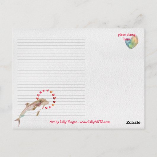 30 Dank U Valentijn Hearts Briefkaart (Achterkant)