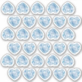 30 Diamond Heart Waterverf Monogram bruiloft toevo Sticker (Voorkant)