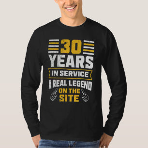 30 dienstjaren 30 jaar t-shirt