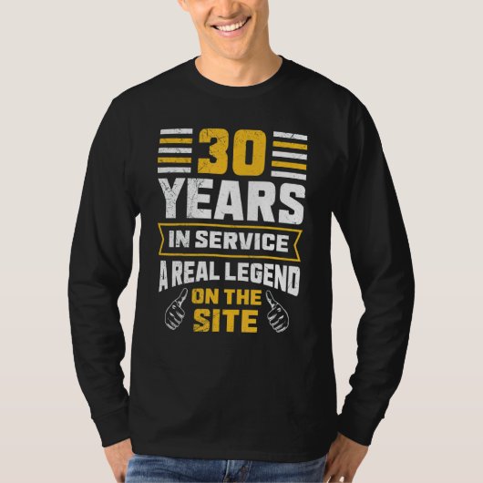 30 dienstjaren 30 jaar t-shirt (Voorkant)