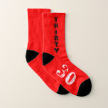 30 Dirty 30 30th Birthday Party Favor Sokken<br><div class="desc">Begin te vieren wanneer je je sokken draag. Het perfecte cadeau om jezelf te geven of te behandelen. Pas hen aan aangezien u kiest, komen de sokken in een verscheidenheid van grootte, en kunnen hen om het even welke kleur maken! Zoek naar andere leuke ideeën die deel uitmaken van het...</div>