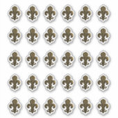 30 Donkerbruine goudplein van de Lis Frans Sticker (Voorkant)