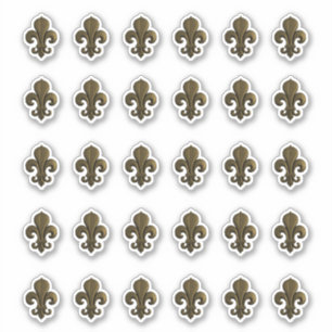 30 Donkerbruine goudplein van de  Lis Frans Sticker