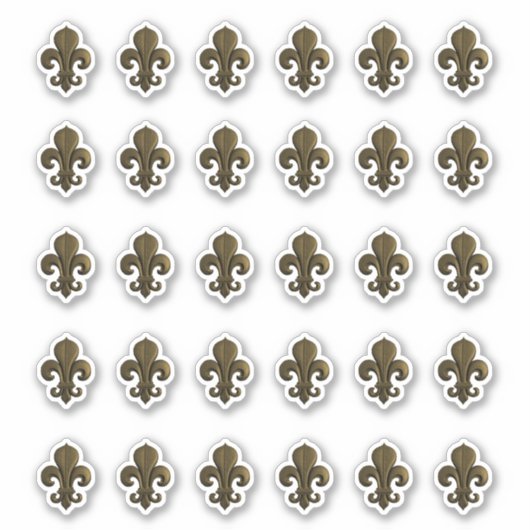 30 Donkerbruine goudplein van de  Lis Frans Sticker (Voorkant)