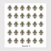 30 Donkerbruine goudplein van de  Lis Frans Sticker (Vel)