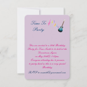 30 e uitnodiging van de partij Birthday
