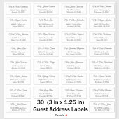 30 elegante bruiloft gast Adresetiketten Sticker