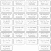 30 elegante bruiloft gast Adresetiketten Sticker (Voorkant)